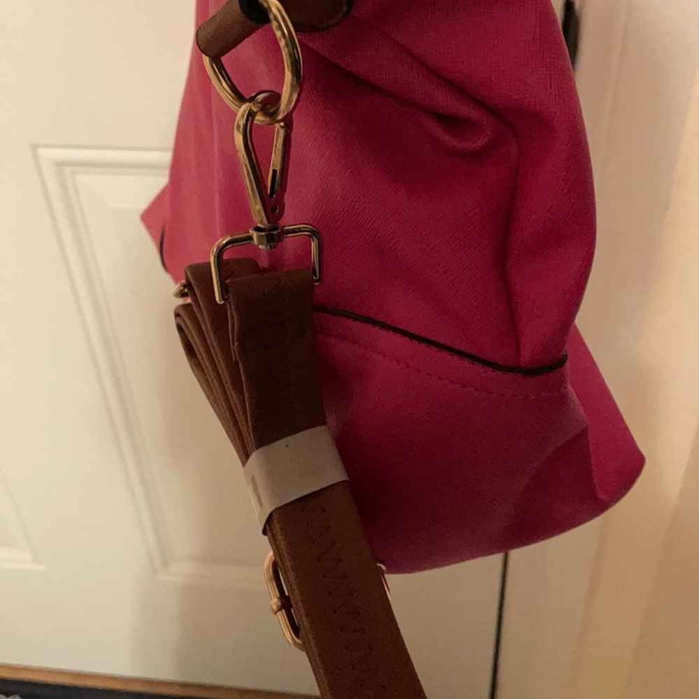 Large tote new without tags. Pink with straps - Picture 4 of 7